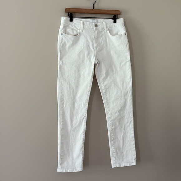 Current/Elliott Straight Leg Denim Jeans White Zip Fly Stretch Size 27 - Picture 13 of 13